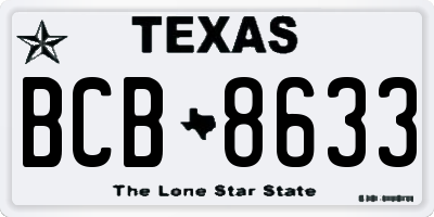 TX license plate BCB8633