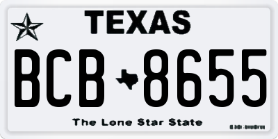 TX license plate BCB8655