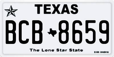 TX license plate BCB8659