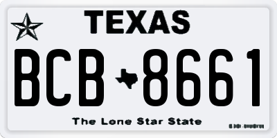 TX license plate BCB8661