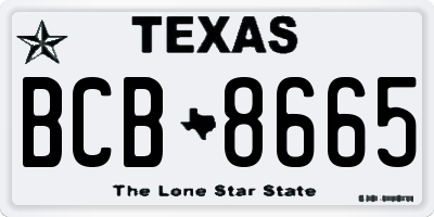 TX license plate BCB8665