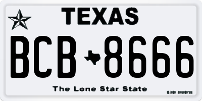 TX license plate BCB8666