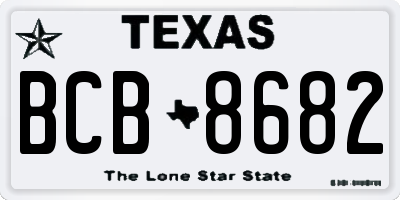 TX license plate BCB8682