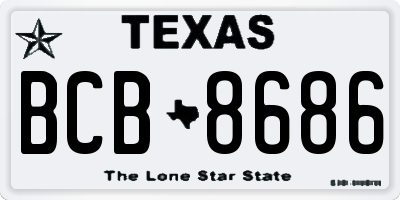 TX license plate BCB8686
