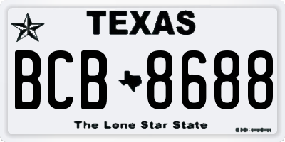 TX license plate BCB8688