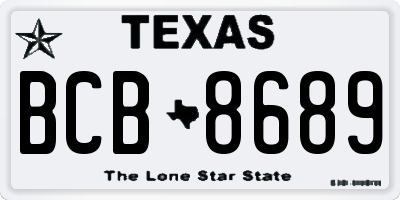 TX license plate BCB8689