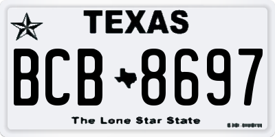 TX license plate BCB8697