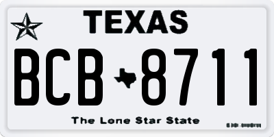TX license plate BCB8711