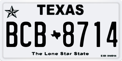 TX license plate BCB8714