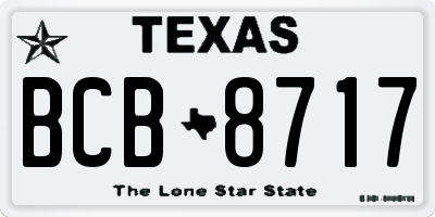 TX license plate BCB8717
