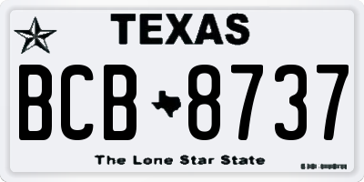 TX license plate BCB8737