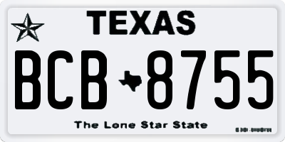 TX license plate BCB8755