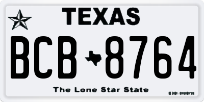 TX license plate BCB8764