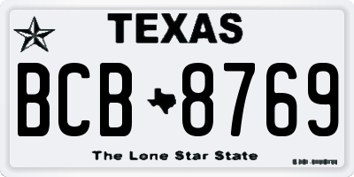 TX license plate BCB8769