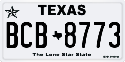 TX license plate BCB8773