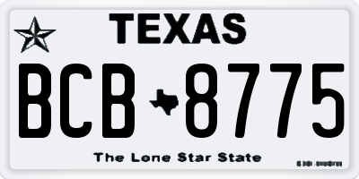TX license plate BCB8775