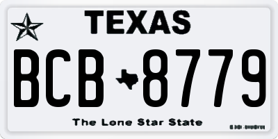 TX license plate BCB8779