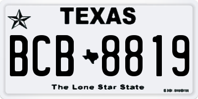 TX license plate BCB8819