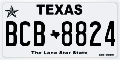 TX license plate BCB8824