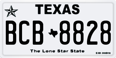 TX license plate BCB8828