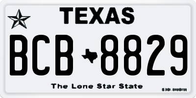 TX license plate BCB8829