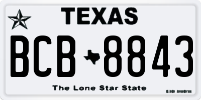 TX license plate BCB8843