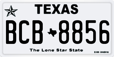 TX license plate BCB8856