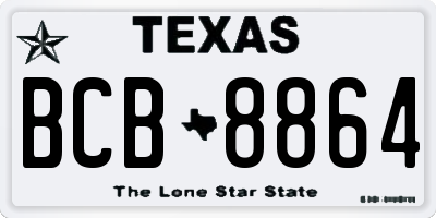 TX license plate BCB8864
