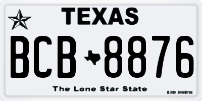 TX license plate BCB8876