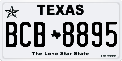 TX license plate BCB8895