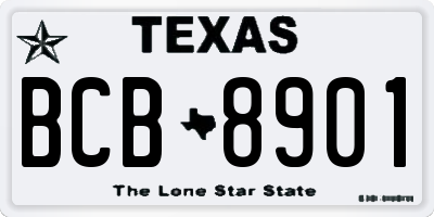 TX license plate BCB8901