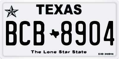 TX license plate BCB8904