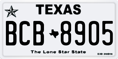 TX license plate BCB8905
