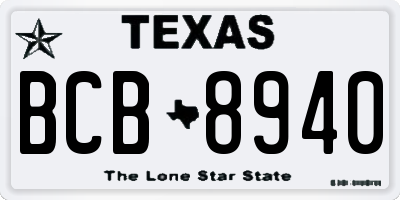 TX license plate BCB8940