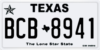 TX license plate BCB8941