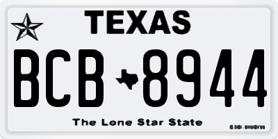 TX license plate BCB8944