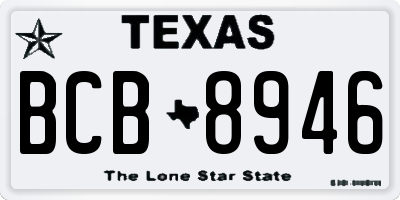 TX license plate BCB8946