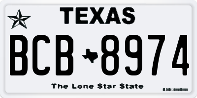 TX license plate BCB8974