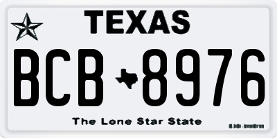 TX license plate BCB8976