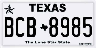 TX license plate BCB8985