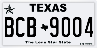 TX license plate BCB9004