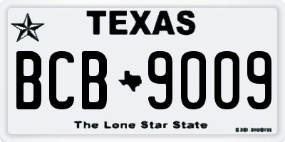 TX license plate BCB9009