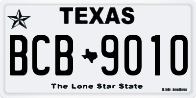 TX license plate BCB9010