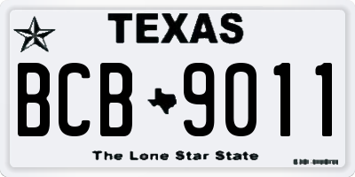 TX license plate BCB9011