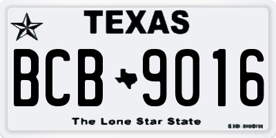 TX license plate BCB9016