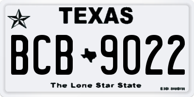 TX license plate BCB9022
