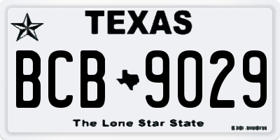 TX license plate BCB9029