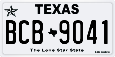 TX license plate BCB9041