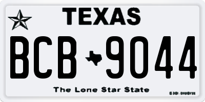 TX license plate BCB9044