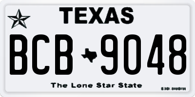TX license plate BCB9048
